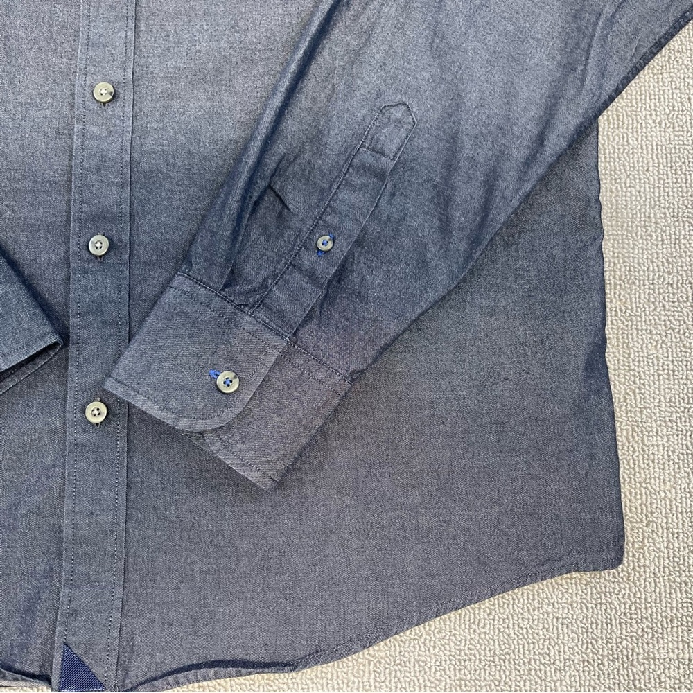 UNTUCKit Shirt Adult Large Gray Button Up Casablanca Business Casual Men - Picture 4 of 12